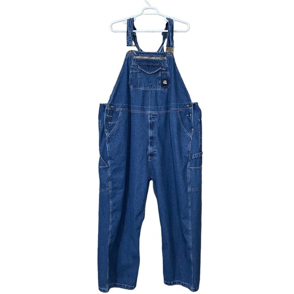 Berne Other - Berne Bib Overalls 58 x 28 Big & Tall Blue Denim Mens Jeans Hipster Trucker b